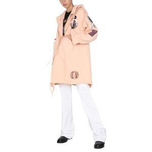 RAF SIMONS Graphic Patch Hooded Parka Women PINK Coats & Jackets